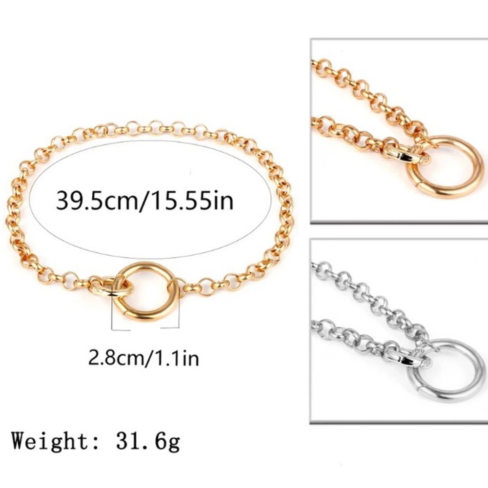 NEW 18K Round Pendant Chain Necklace - Picture 5 of 5